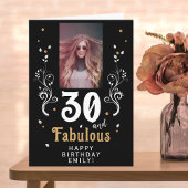 50 en Fabulous Foliage 50th Birthday Foto Kaart