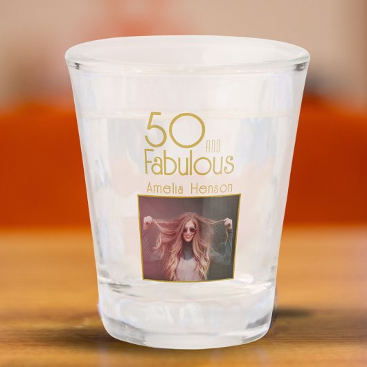 50 en Fabulous Foto 50e Verjaardag Shot Glas
