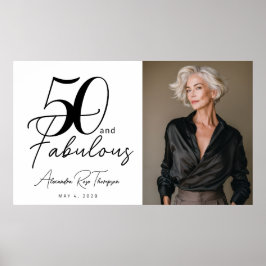 50 en Fabulous Foto 50ste verjaardagsfeestje Poster