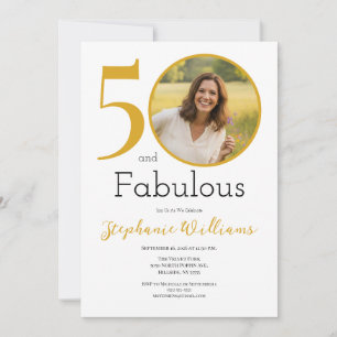 50 en Fabulous Foto 50ste verpartij Kaart