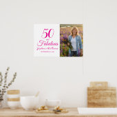 50 en Fabulous Foto 50ste verpartij Poster (Keuken)