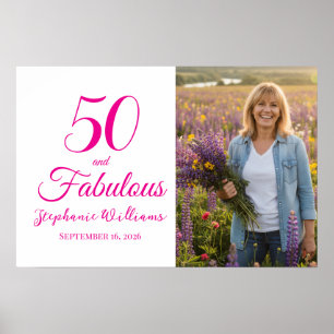 50 en Fabulous Foto 50ste verpartij Poster