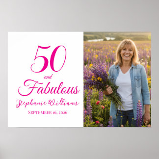 50 en Fabulous Foto 50ste verpartij Poster