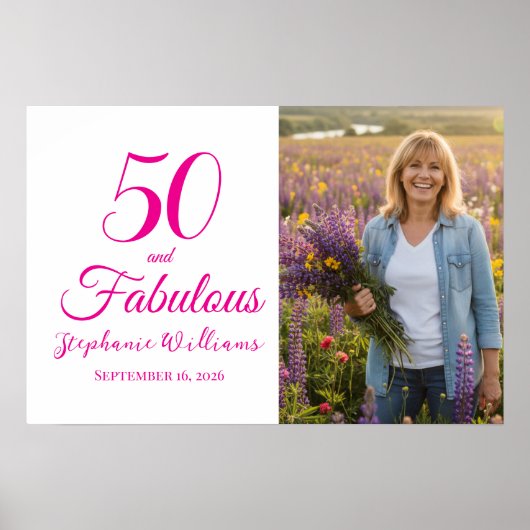 50 en Fabulous Foto 50ste verpartij Poster (Voorkant)