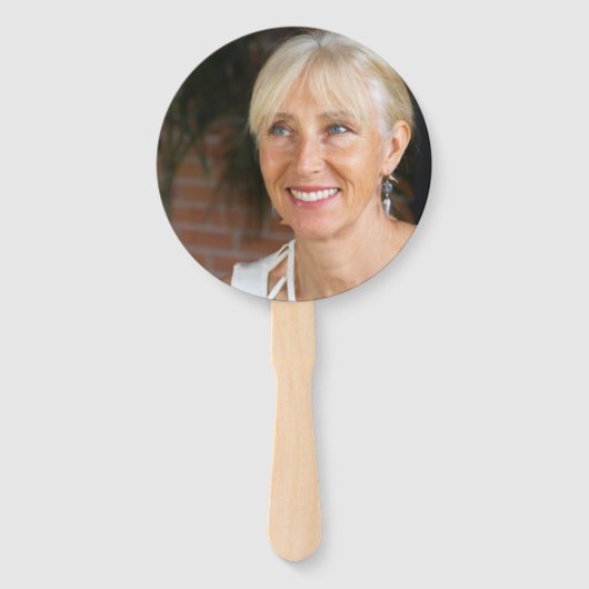 50 en Fabulous Foto zwart en goud Handwaaier (Achterkant)