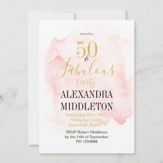 50 en Fabulous French Chic Perfume Monogram Kaart (Achterkant)