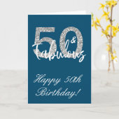 50 en Fabulous Gefeliciteerd 50e verjaardag Kaart (Gele Bloem)