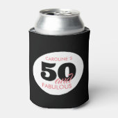 50 en Fabulous gepersonaliseerde vijftigste verjaa Blikjeskoeler (Blikje Voorkant)