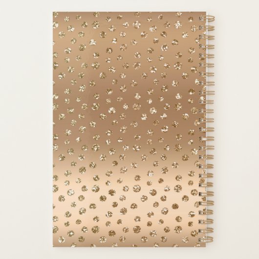 50 en Fabulous Glam Chic Girly Gold Black Blush Planner (Achterkant)