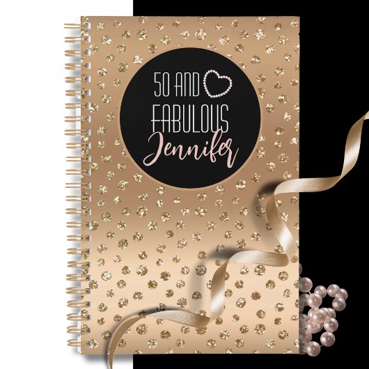 50 en Fabulous Glam Chic Girly Gold Black Blush Planner