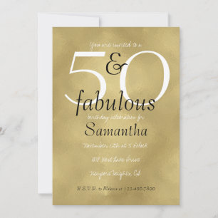 50 en Fabulous Glam Gold Kaart