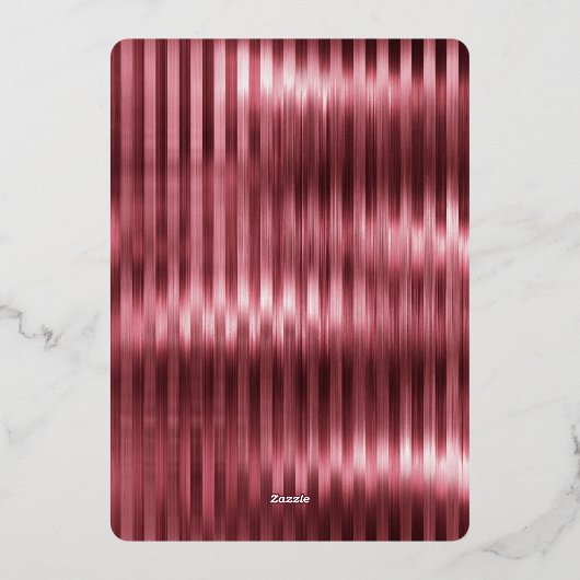 50 en Fabulous Glam Gold Red Stripes Verjaardag Folie Uitnodiging (Achterkant)