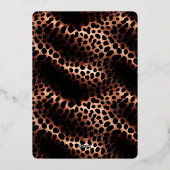 50 en Fabulous Glam Roos Gold Leopard Verjaardag Folie Uitnodiging (Achterkant)