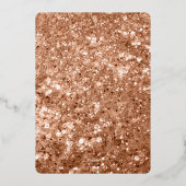 50 en Fabulous Glam Roze Gouden Glitter Verjaardag Folie Uitnodiging (Achterkant)