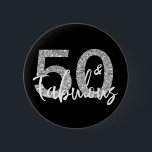 50 en Fabulous Glitter 50th Birthday Ronde Button 5,7 Cm<br><div class="desc">Dit ontwerp is gemaakt met behulp van digitale kunst. Het kan in het gebied worden aangepast door de klik aan te passen en de naam, initialen of woorden aan te passen. U kunt de tekstkleur en de stijl ook veranderen of de tekst voor een slechts ontwerp van het afbeelding schrappen....</div>