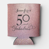 50 en Fabulous Glitter Birthday Koelbox Blikjeskoeler (Voorkant)