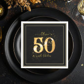 50 en Fabulous Glitter Elegant Goud Zwart Servet