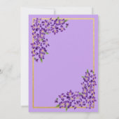 50 en Fabulous Gold 50th Birthday Party Kaart (Achterkant)