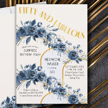 50 en Fabulous Gold Arch Floral 50th Birthday Kaart<br><div class="desc">uitnodiging van een 50e verjaardagsfeestje in blauwe rozen en gouden bogen. Het ontwerp heet "50 en verbluffend" in gouden, kunstdecor-stijlletters en de sjabloon is ingesteld voor u om uw aangepaste tekst toe te voegen. Dit bloemontwerp heeft moderne gouden bogen en tuinbouwjes van bloemknoppen, bloei en bladeren van rozen in tinten...</div>