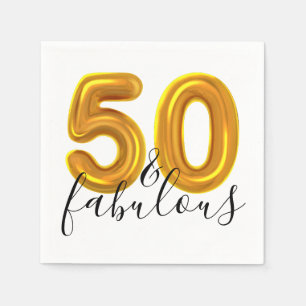 50. en Fabulous Gold Birthday Party Servet