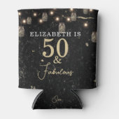 50 en Fabulous Gold Black Marble Mason Jar Lights Blikjeskoeler (Voorkant)