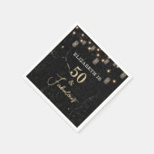 50 en Fabulous Gold Black Marble Mason Jar Lights Servet (Hoek)