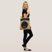 50 en Fabulous Gold Custom Name Birthday Party Tote Bag (Op model)