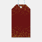 50 en Fabulous Gold en Bourgondië Sparkle Cadeaulabel (Achterkant)