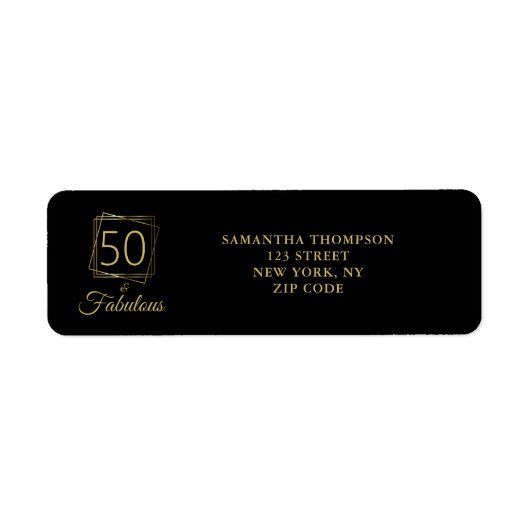 50 en Fabulous Gold Etiket (Voorkant)