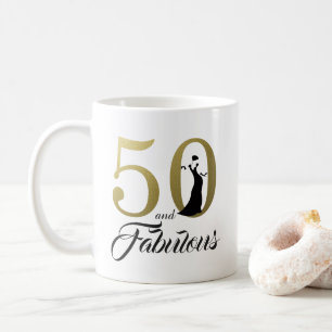 50 en Fabulous Gold Foil 50e verjaardag Koffiemok
