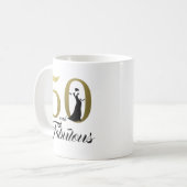 50 en Fabulous Gold Foil 50e verjaardag Koffiemok (Voorkant links)