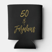 50 en Fabulous Gold Foil Verjaardag Koelbox Blikjeskoeler (Achterkant)