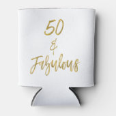 50 en Fabulous Gold Foil Verjaardag Koelbox Blikjeskoeler (Voorkant)