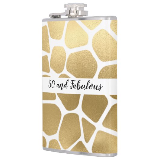 50 en Fabulous Gold Giraffe Heupfles (Links)