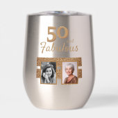 50 en Fabulous Gold Glitter 2 Foto 50e verjaardag (Voorkant)