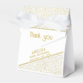 50 en Fabulous Gold Glitter 50th Birthday Bedankdoosjes (Voorkant Zijde)