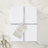 50 en Fabulous Gold Glitter 50th Birthday Cadeaulabel (Met Touw)
