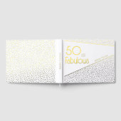 50 en Fabulous Gold Glitter 50th Birthday Gastenboek (Volledig)