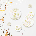 50 en Fabulous Gold Glitter 50th Birthday Party Confetti<br><div class="desc">50 en Fabulous Gold Glitter 50th Birthday Party Confetti. Moderne en elegante verjaardagsconfetti met trendy typografie en faux goudglitter stippen. Het ontwerp heeft een douanenaam. Maak een gepersonaliseerde 50ste verjaardagsconferentie voor haar viering.</div>