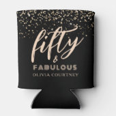 50 en Fabulous Gold Glitter Black van zaterdag Blikjeskoeler (Achterkant)
