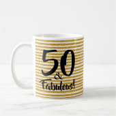 50 en Fabulous Gold Glitter Mok (Links)