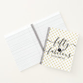 50 en Fabulous Gold Glitter Spot 50th Birthday Notitieboek (Binnen)
