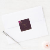 50 en Fabulous Gold Magenta Glitter Verjaardag Vierkante Sticker (Envelop)