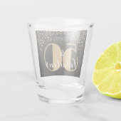 50 en Fabulous Gold Personalized Birthday Party C Shot Glas (Achterkant)