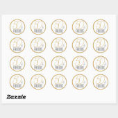 50 en Fabulous Gold Personalized Birthday Party Ronde Sticker (Vel)
