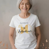50 en Fabulous Gold Personalized Birthday Party T-shirt