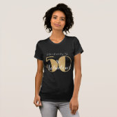 50 en Fabulous Gold Personalized Birthday Party T-shirt (Voorkant volledig)