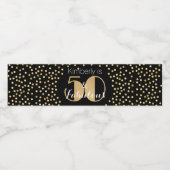 50 en Fabulous Gold Personalized Birthday Party Waterfles Etiket (Enkel label)