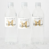 50 en Fabulous Gold Personalized Birthday Party Waterfles Etiket (Flessen)