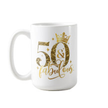 50 en Fabulous Gold Shimmer Verjaardag